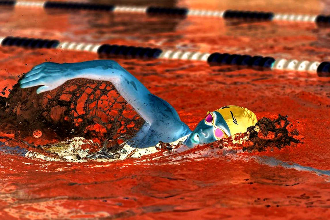 The U14 4×50m Freestyle Relay: Reading a Youth Swimming Final Through the Frame Alone